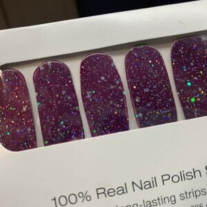 NIP Color Street BORDEAUX GLITZ FMG117 glitter nail polish strips wraps